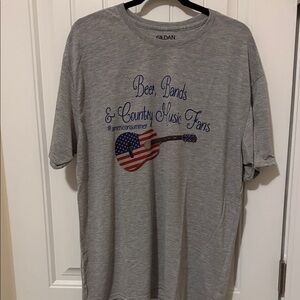 Gildan Gray Country Music Graphic Tee NWOT
